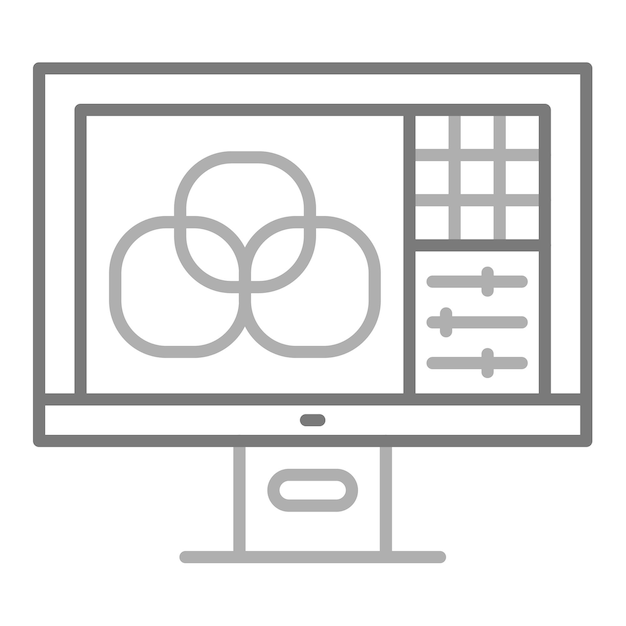 a computer monitor with a picture of a plant on it