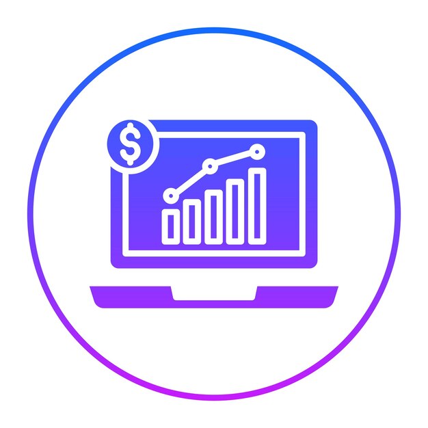 a computer screen with a dollar sign on it that says quot financial data quot