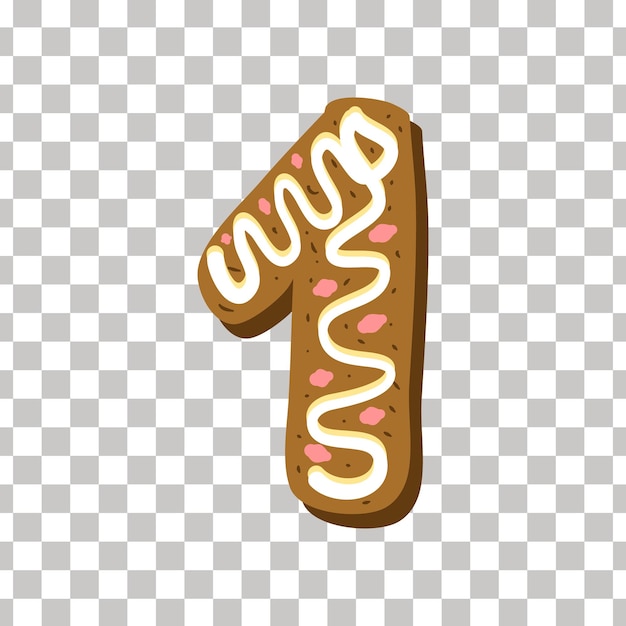 a cookie with the number 1 on it