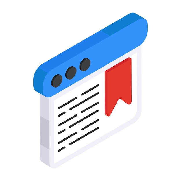 A creative design icon of bookmark website