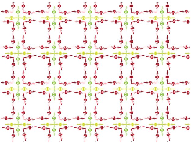 a cross stitch pattern with the green and yellow squares