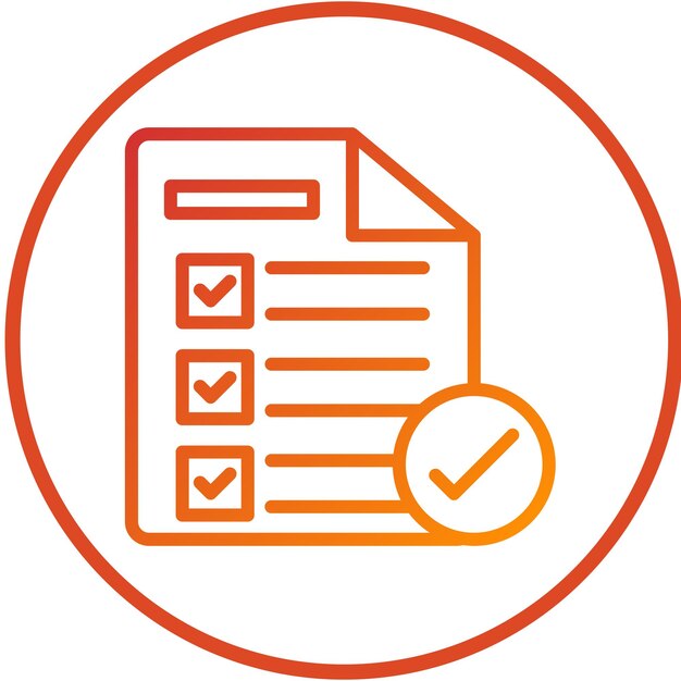 a document with a red and orange circle around it