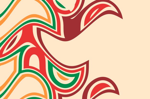 A dove with a red and green pattern