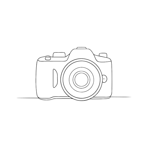 a drawing of a camera with a picture of a lense