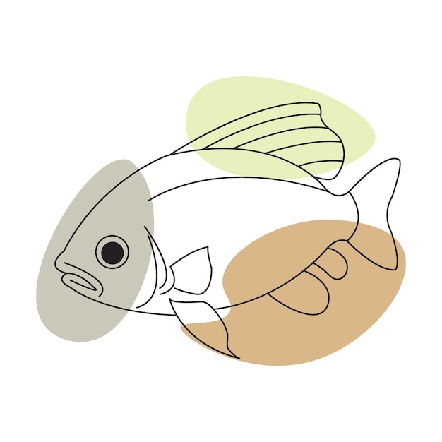 a drawing of a fish with a fish in it