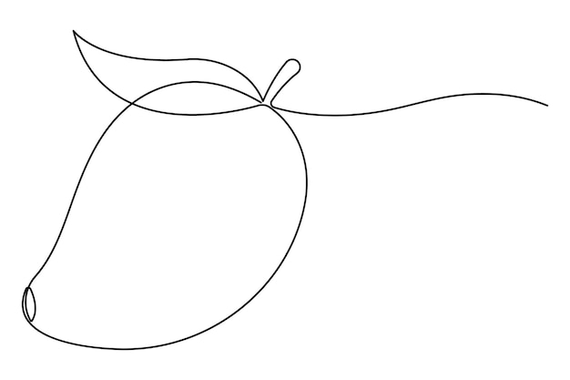 a drawing of a pear with a line drawn on it