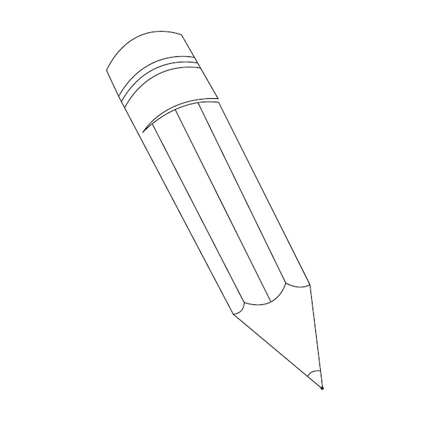 a drawing of a pencil with a pencil drawn on it