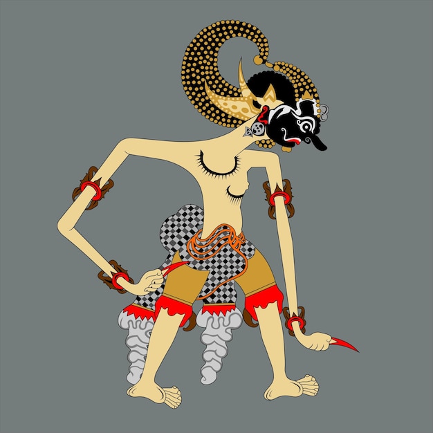 a drawing of a person with horns and a skull on it