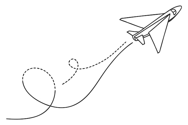 a drawing of a plane with a plane on the tail