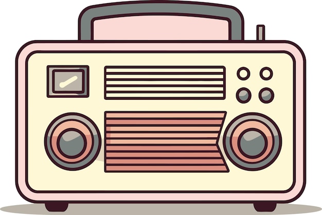 a drawing of a radio with the number 7 on the front