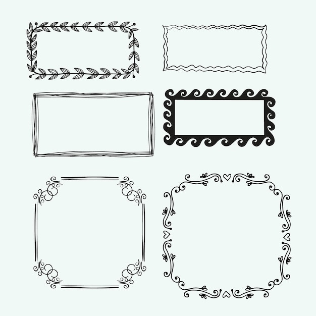 a drawing of a set of frames with a design on the bottom