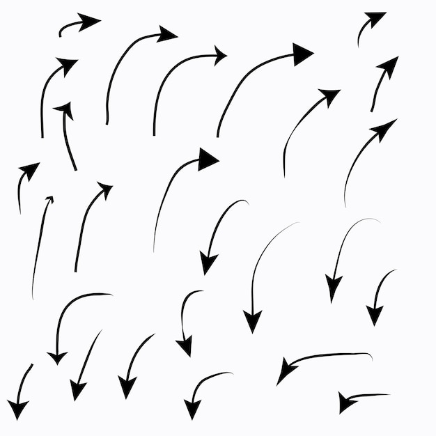 a drawing of arrows with arrows pointing to the right