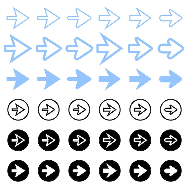 A fat and voluminous arrow icon
