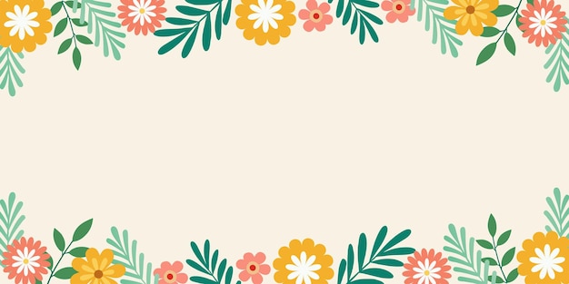 a floral frame with space for your text vector illustration eps10