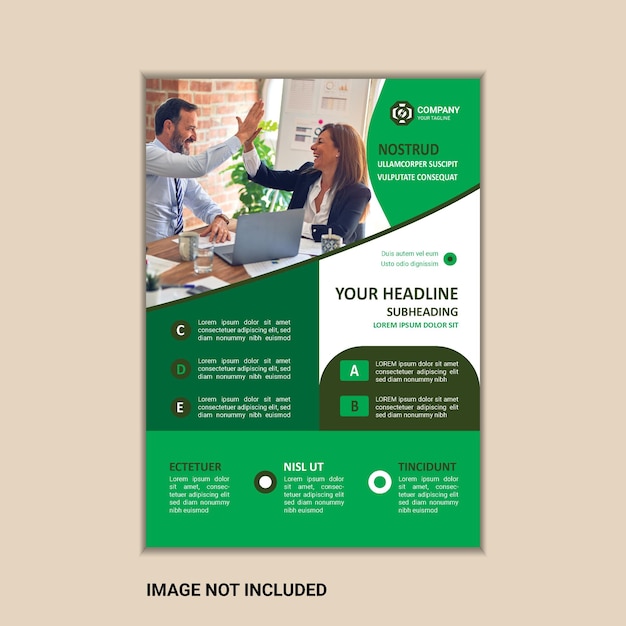 A flyer for a company called the headline.