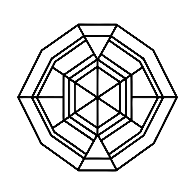 a geometric hexagons pattern line art vector illustration on abstract background
