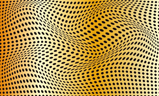 a gold background with a black and white pattern