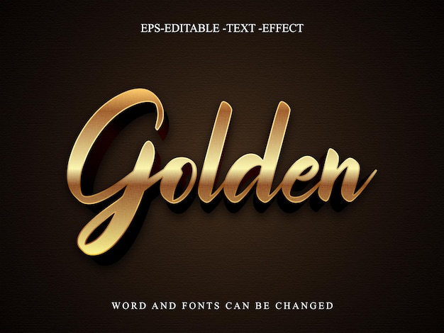 A gold text that says golden in black