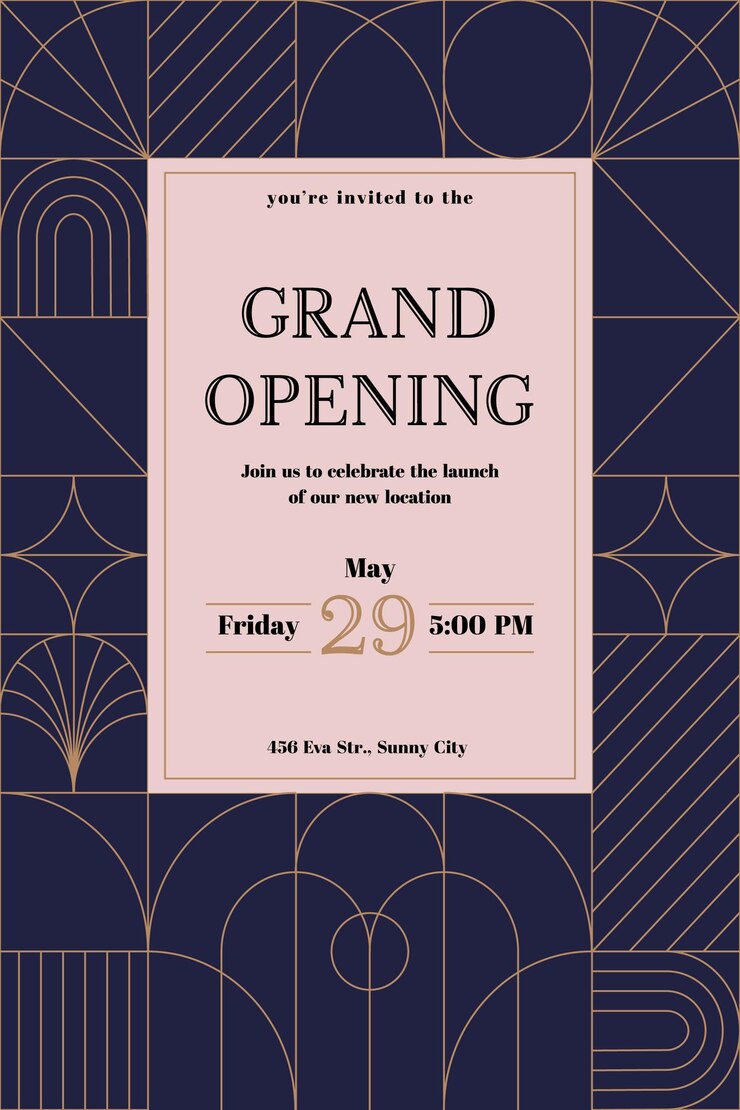 Vektör a grand opening flyer design