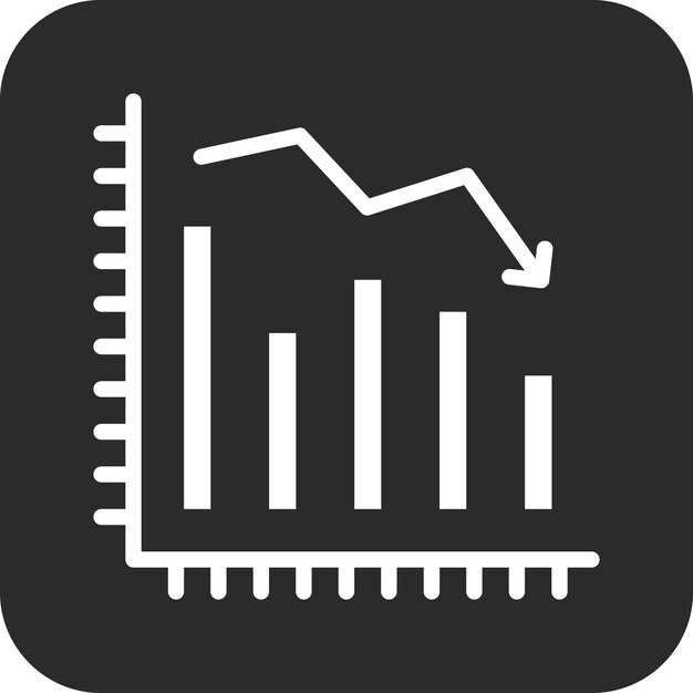 a graph is drawn on a black background with a graph pointing up