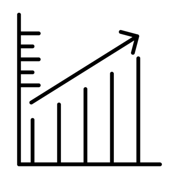 a graph with an arrow pointing up and an arrow pointing up