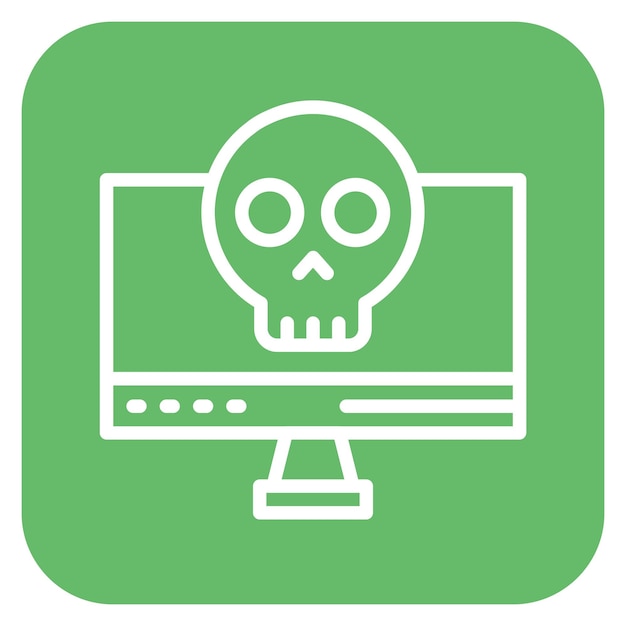 a green and white image of a skull and a skull on a green background