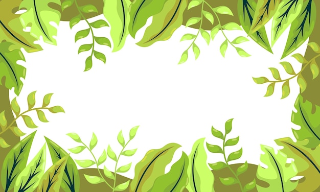 a green floral pattern with a place for text