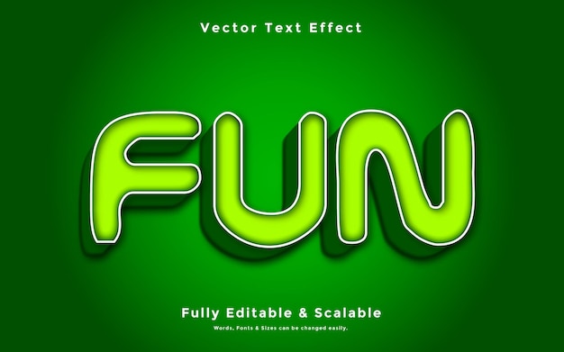 a green poster with the words fun text effect on it
