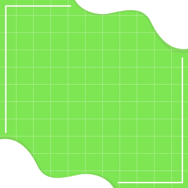 a green square with a green square on it and a white line