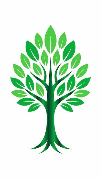 a green tree with green leaves on it