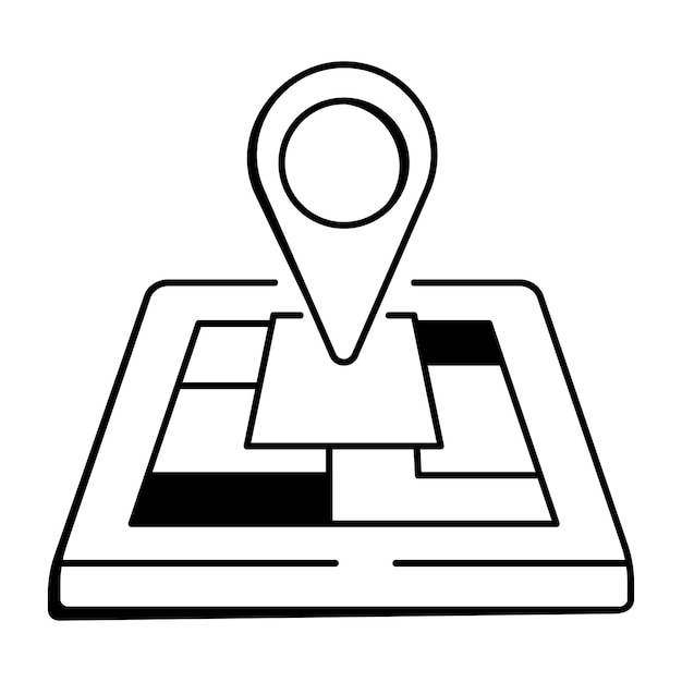 A hand drawn icon of location