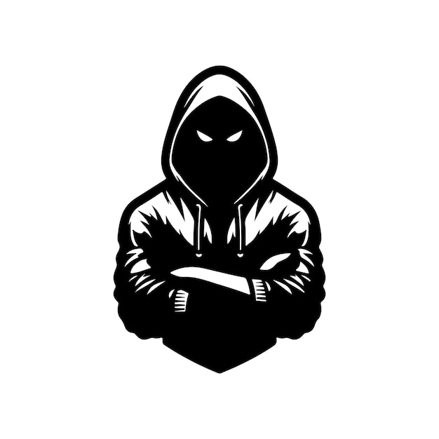 A Hoodie man of a silhouette vector