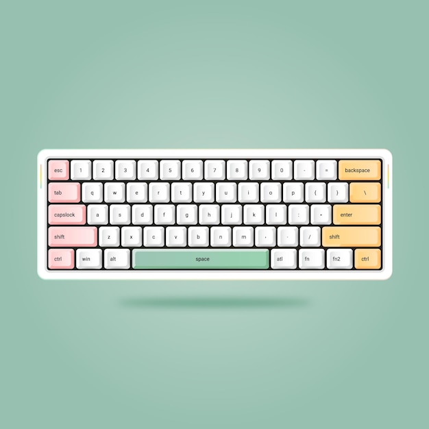 A keyboard with a colorful keyboard that says " keyboard ".