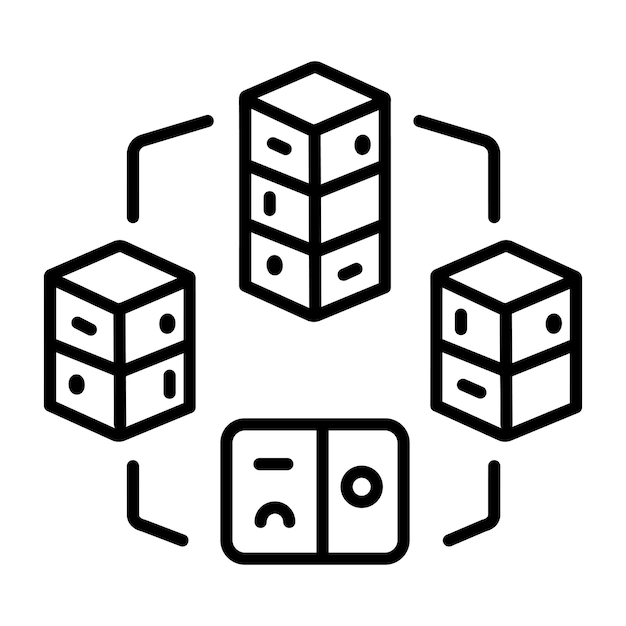 A line style icon of information backup