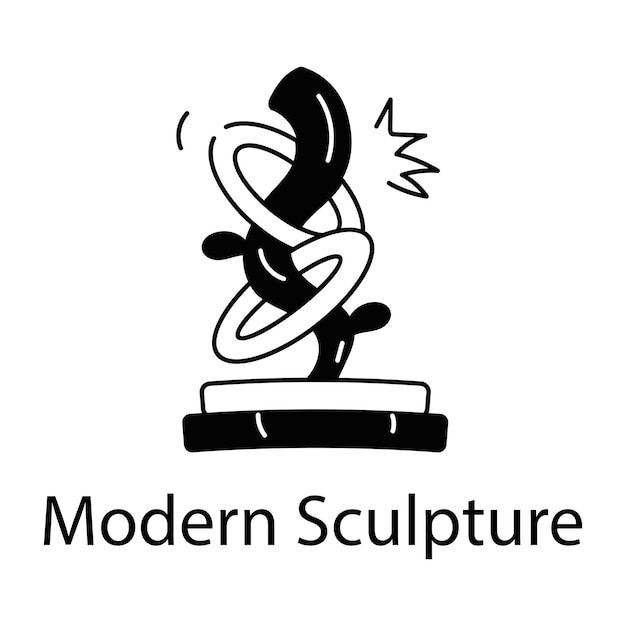 a linear style icon of modern sculpture