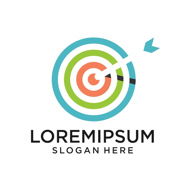 a logo for business with target icon