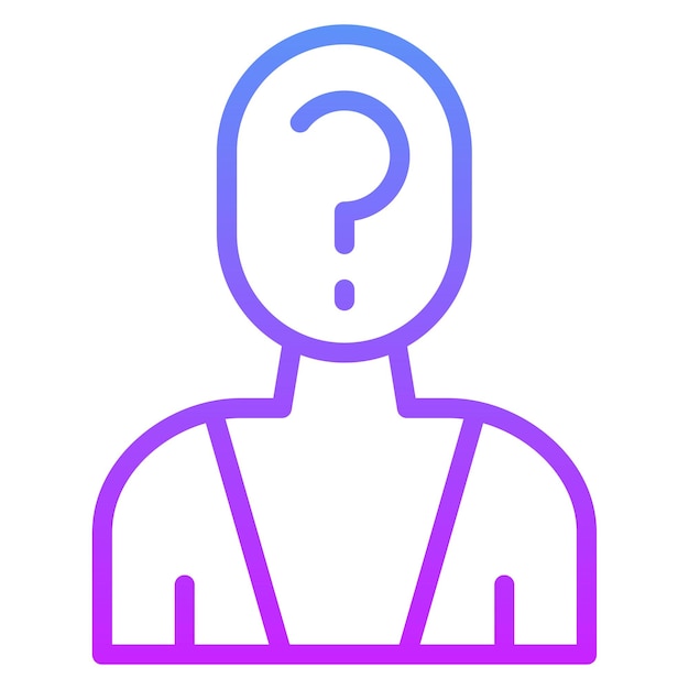 a man with a question mark in his mouth