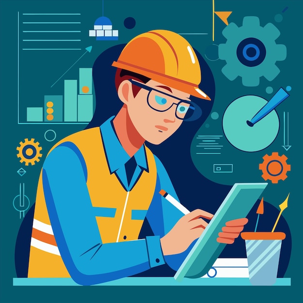 a man working with a laptop and a picture of a man working on a computer