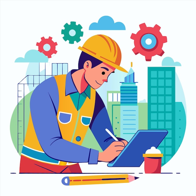 a man working with a laptop and a picture of a man working on a computer