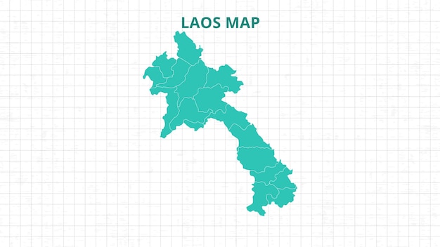 A Map highlighting Laos Map Laos modern map with Grey Color Hi detailed