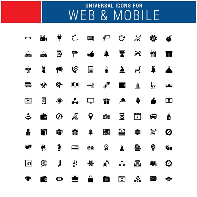 a mega set of icons in trendy line style business ecommerce finance accounting big set icons