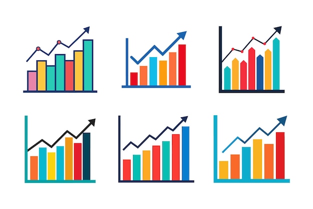 A modern financial growth chart vector art