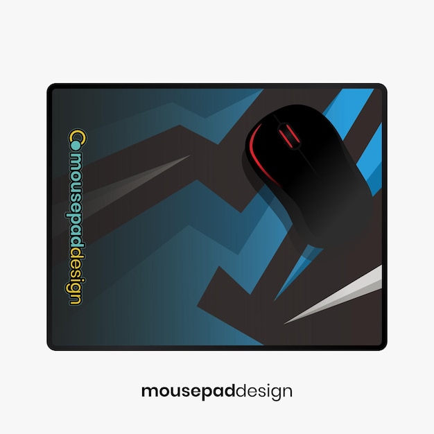 a mousepad with a mouse design on it