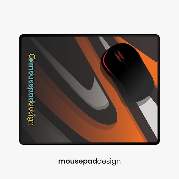 a mousepad with a mouse design on it