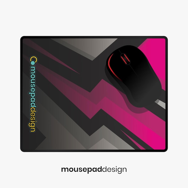 a mousepad with a mouse design on it