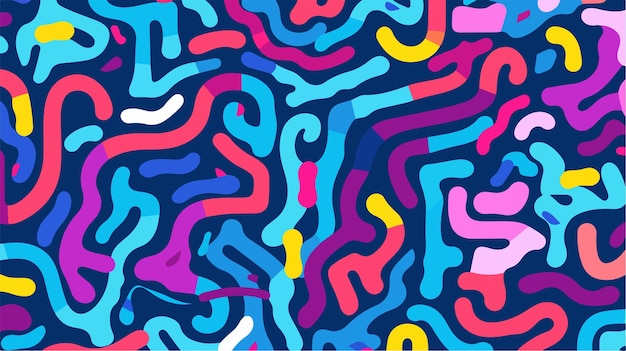 a painting of a rainbow colored line
