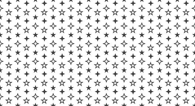 A pattern of black stars on a white background Star shape background