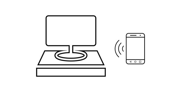 a phone and a monitor