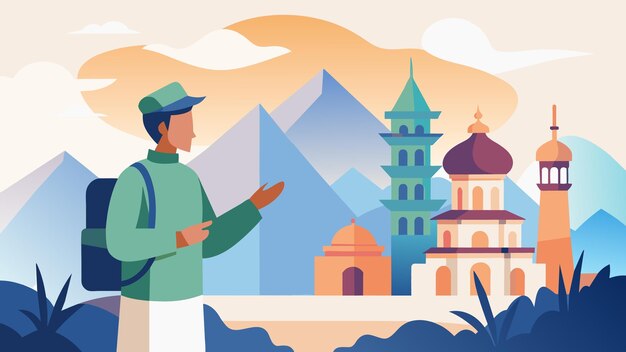 A photo of a traveler taking the time to learn basic phrases and gestures of the local language of
