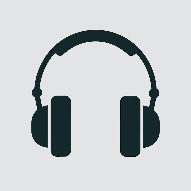 a picture of a pair of headphones with a black background